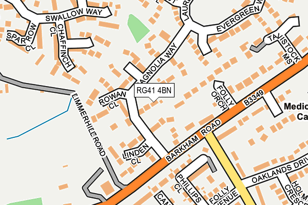 RG41 4BN map - OS OpenMap – Local (Ordnance Survey)