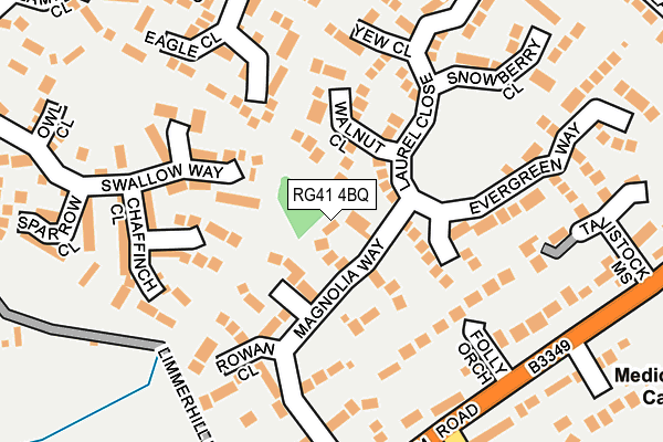 RG41 4BQ map - OS OpenMap – Local (Ordnance Survey)
