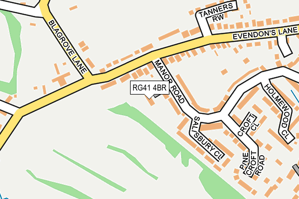 RG41 4BR map - OS OpenMap – Local (Ordnance Survey)