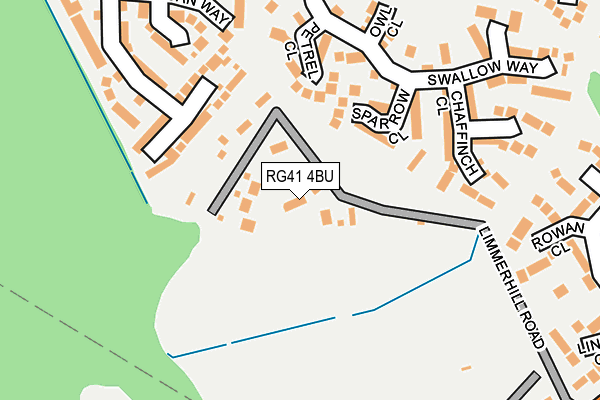 RG41 4BU map - OS OpenMap – Local (Ordnance Survey)