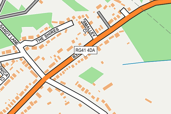 RG41 4DA map - OS OpenMap – Local (Ordnance Survey)