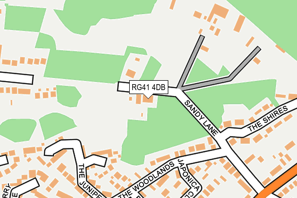 RG41 4DB map - OS OpenMap – Local (Ordnance Survey)