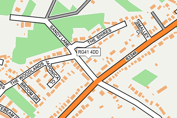 RG41 4DD map - OS OpenMap – Local (Ordnance Survey)
