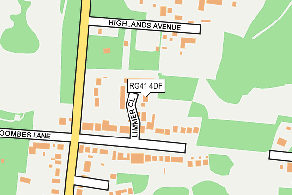 RG41 4DF map - OS OpenMap – Local (Ordnance Survey)
