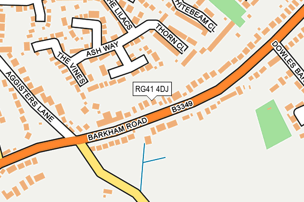 RG41 4DJ map - OS OpenMap – Local (Ordnance Survey)