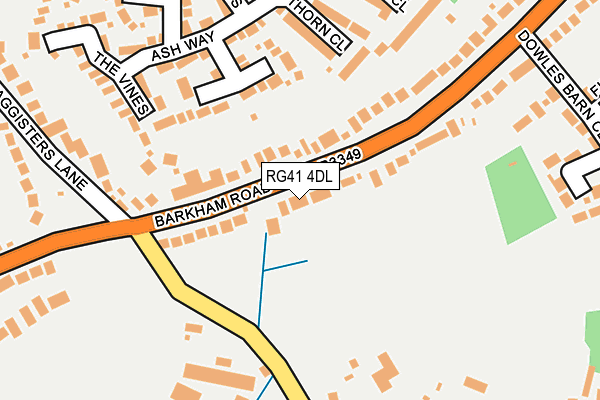 RG41 4DL map - OS OpenMap – Local (Ordnance Survey)