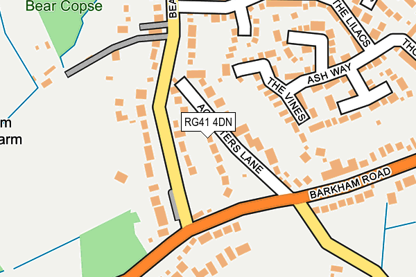 RG41 4DN map - OS OpenMap – Local (Ordnance Survey)