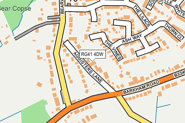 RG41 4DW map - OS OpenMap – Local (Ordnance Survey)
