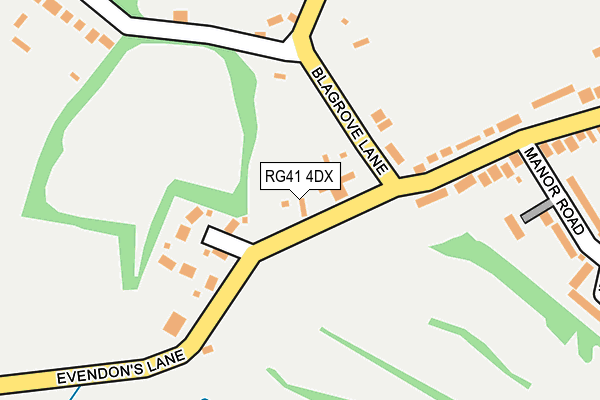 RG41 4DX map - OS OpenMap – Local (Ordnance Survey)