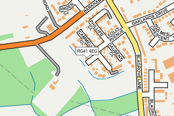 RG41 4EG map - OS OpenMap – Local (Ordnance Survey)