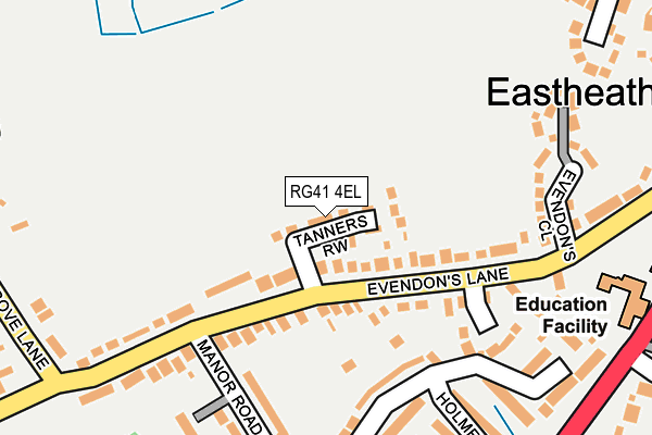 RG41 4EL map - OS OpenMap – Local (Ordnance Survey)