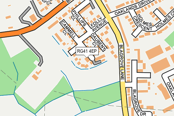 RG41 4EP map - OS OpenMap – Local (Ordnance Survey)