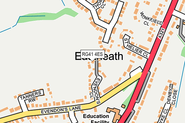 RG41 4ES map - OS OpenMap – Local (Ordnance Survey)