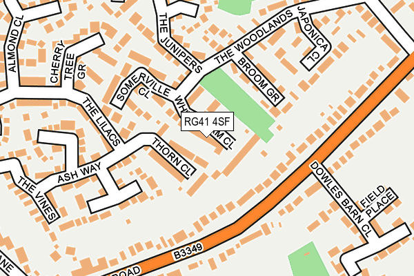 RG41 4SF map - OS OpenMap – Local (Ordnance Survey)