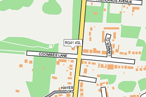 RG41 4SL map - OS OpenMap – Local (Ordnance Survey)