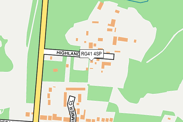 RG41 4SP map - OS OpenMap – Local (Ordnance Survey)