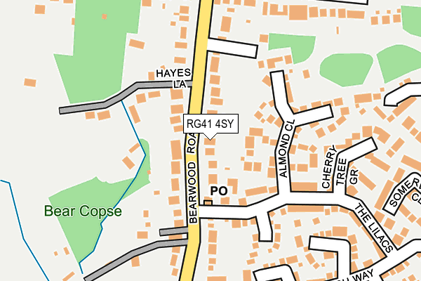 RG41 4SY map - OS OpenMap – Local (Ordnance Survey)