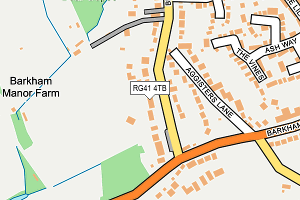 RG41 4TB map - OS OpenMap – Local (Ordnance Survey)