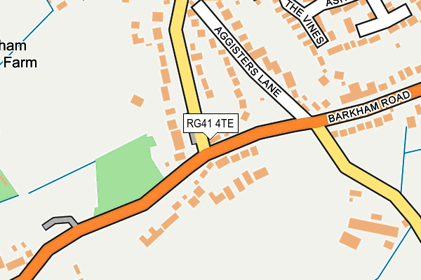 RG41 4TE map - OS OpenMap – Local (Ordnance Survey)