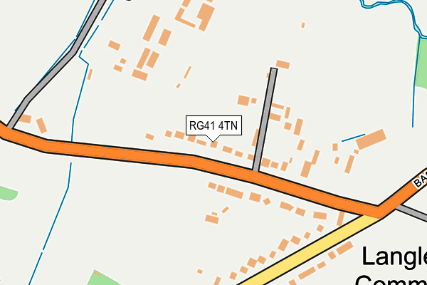 RG41 4TN map - OS OpenMap – Local (Ordnance Survey)