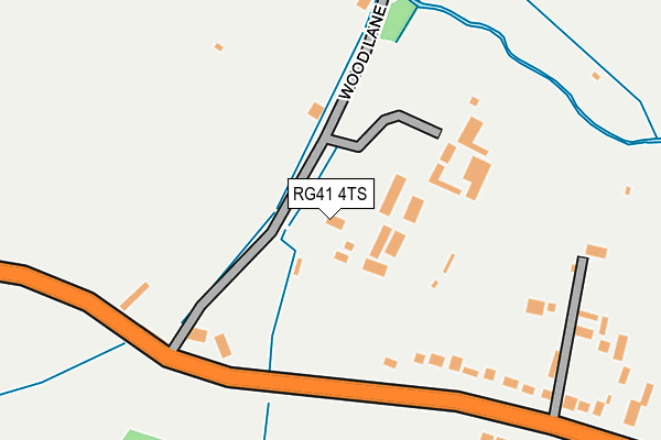 RG41 4TS map - OS OpenMap – Local (Ordnance Survey)