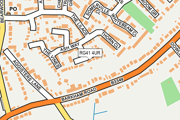 RG41 4UR map - OS OpenMap – Local (Ordnance Survey)