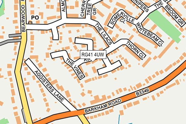 RG41 4UW map - OS OpenMap – Local (Ordnance Survey)