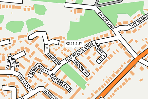 RG41 4UY map - OS OpenMap – Local (Ordnance Survey)