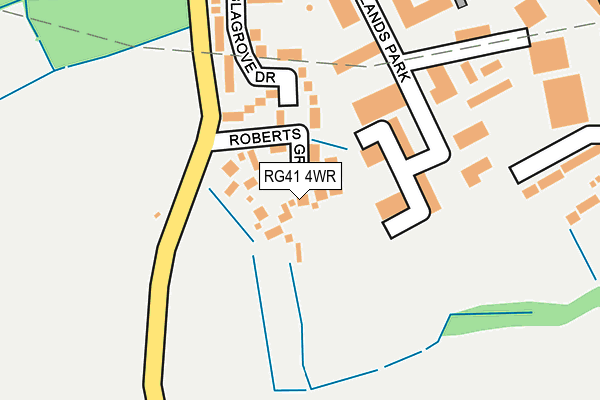 RG41 4WR map - OS OpenMap – Local (Ordnance Survey)