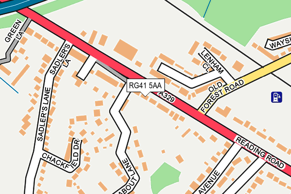 RG41 5AA map - OS OpenMap – Local (Ordnance Survey)