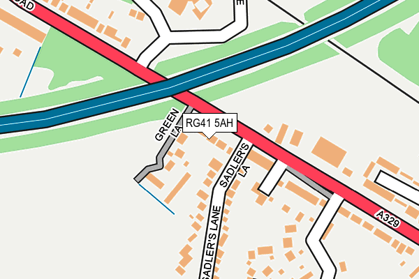 RG41 5AH map - OS OpenMap – Local (Ordnance Survey)