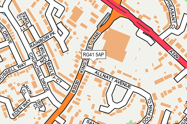 RG41 5AP map - OS OpenMap – Local (Ordnance Survey)