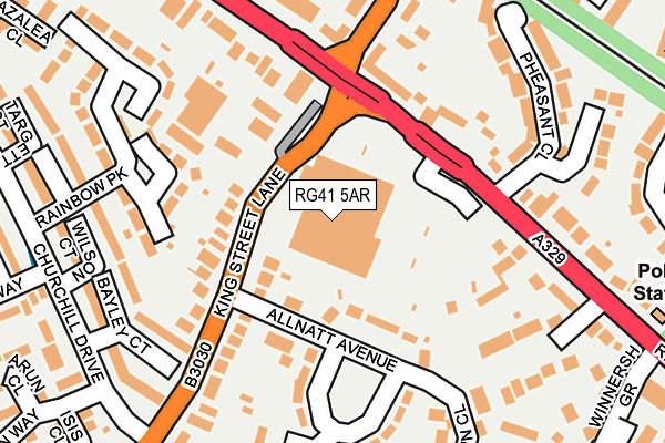 RG41 5AR map - OS OpenMap – Local (Ordnance Survey)