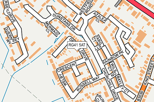 RG41 5AT map - OS OpenMap – Local (Ordnance Survey)