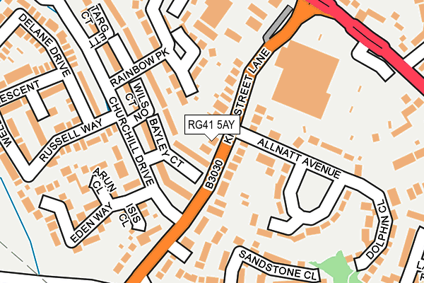 RG41 5AY map - OS OpenMap – Local (Ordnance Survey)