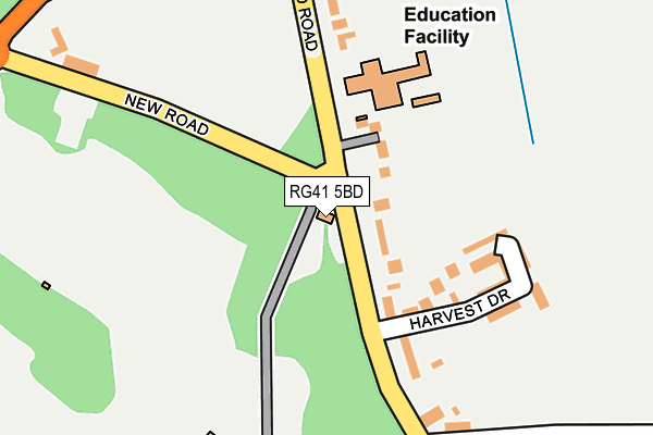 RG41 5BD map - OS OpenMap – Local (Ordnance Survey)