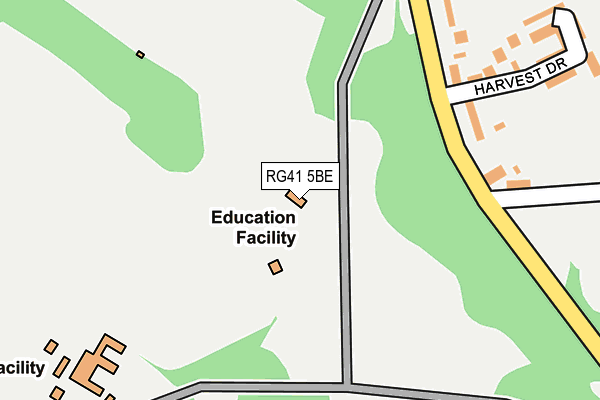 RG41 5BE map - OS OpenMap – Local (Ordnance Survey)