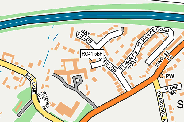 RG41 5BF map - OS OpenMap – Local (Ordnance Survey)