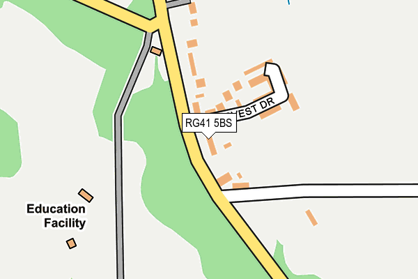 RG41 5BS map - OS OpenMap – Local (Ordnance Survey)