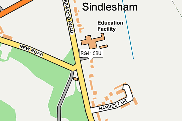 RG41 5BU map - OS OpenMap – Local (Ordnance Survey)