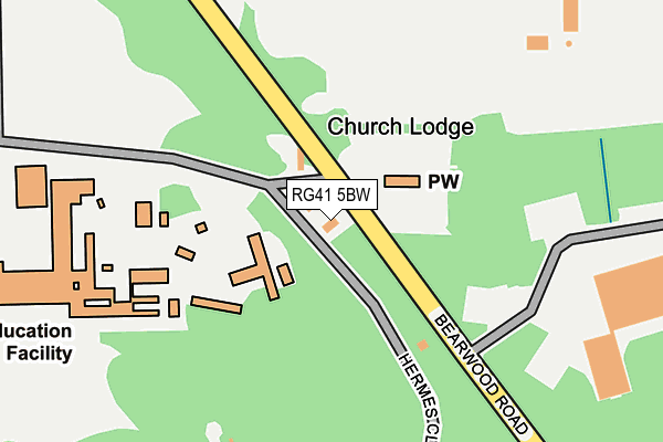 RG41 5BW map - OS OpenMap – Local (Ordnance Survey)
