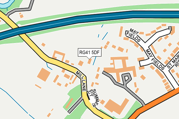 RG41 5DF map - OS OpenMap – Local (Ordnance Survey)