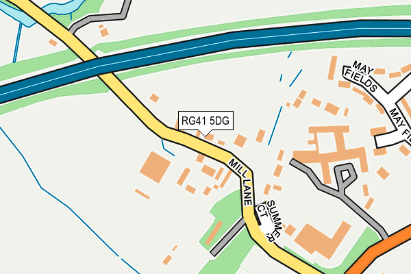 RG41 5DG map - OS OpenMap – Local (Ordnance Survey)