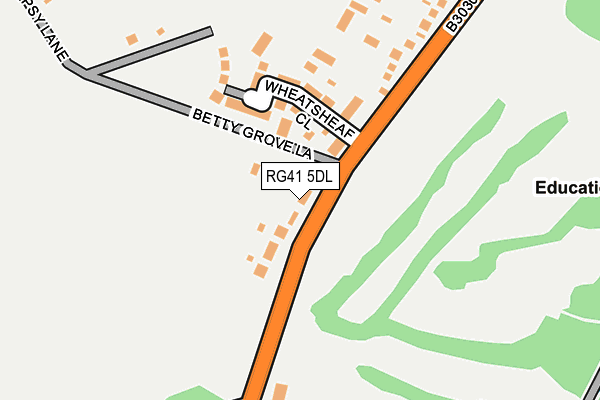 RG41 5DL map - OS OpenMap – Local (Ordnance Survey)