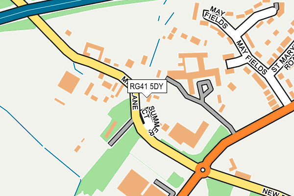 RG41 5DY map - OS OpenMap – Local (Ordnance Survey)