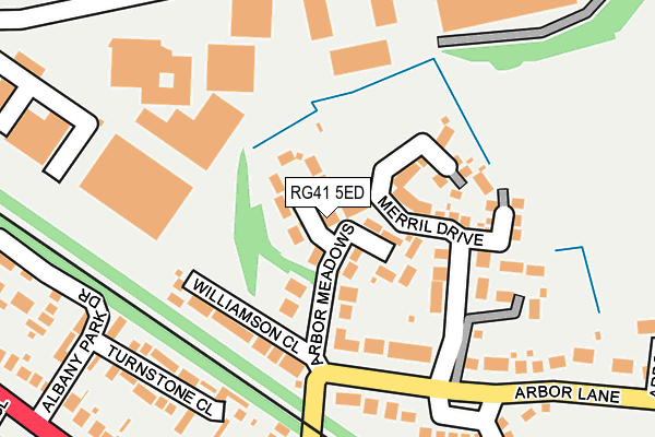 RG41 5ED map - OS OpenMap – Local (Ordnance Survey)