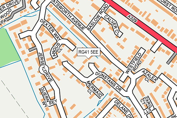 RG41 5EE map - OS OpenMap – Local (Ordnance Survey)