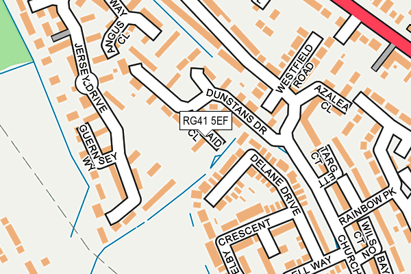 RG41 5EF map - OS OpenMap – Local (Ordnance Survey)