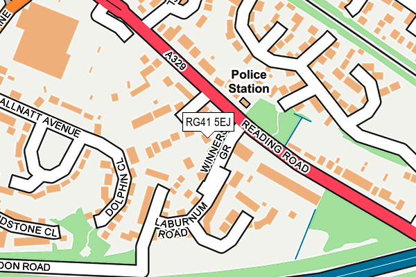 RG41 5EJ map - OS OpenMap – Local (Ordnance Survey)