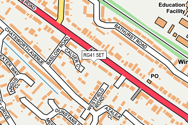 RG41 5ET map - OS OpenMap – Local (Ordnance Survey)